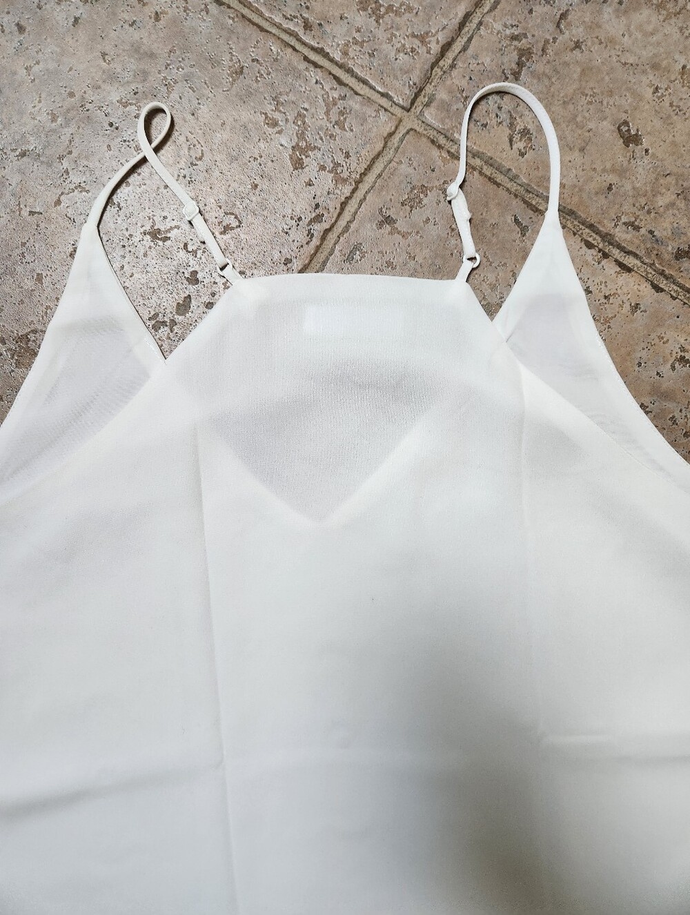 Evera B White V-Neck Cami - Picture 4 of 9